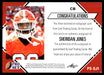 Sheridan Jones 2021 Leaf Pro Set College Football Auto White Back of Card