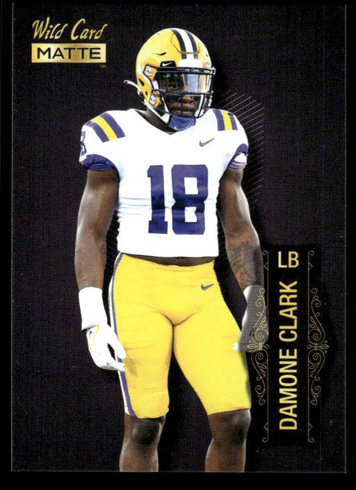 Damone Clark 2022 Wild Card Matte Base Front of Card