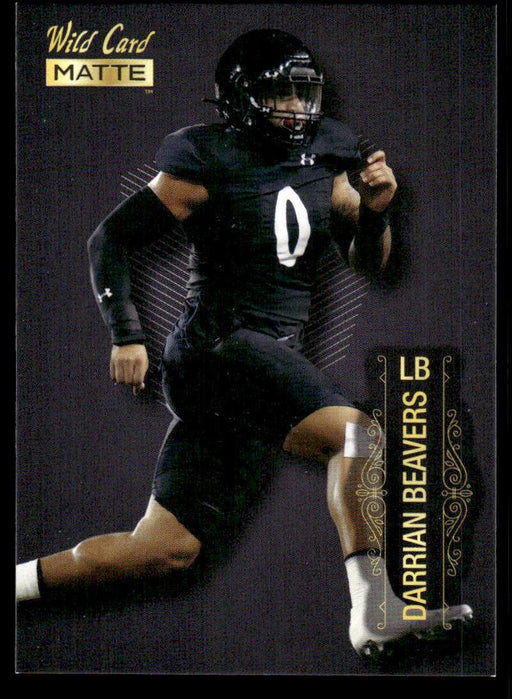 Darrian Beavers 2022 Wild Card Matte Base Front of Card