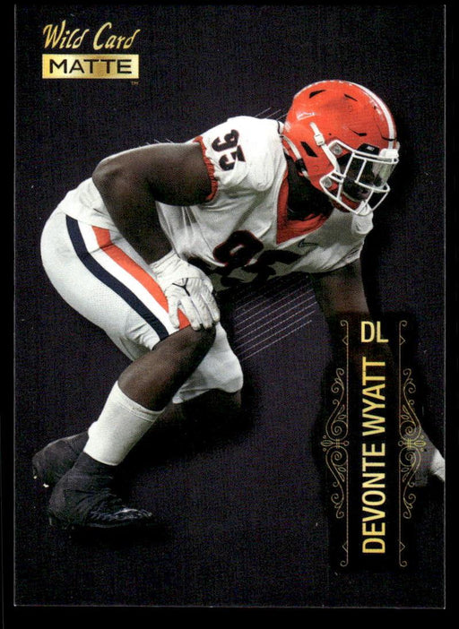 Devonte Wyatt 2022 Wild Card Matte Base Front of Card