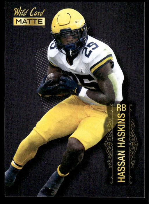 Hassan Haskins 2022 Wild Card Matte Base Front of Card