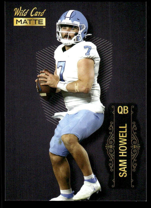 Sam Howell 2022 Wild Card Matte Base Front of Card