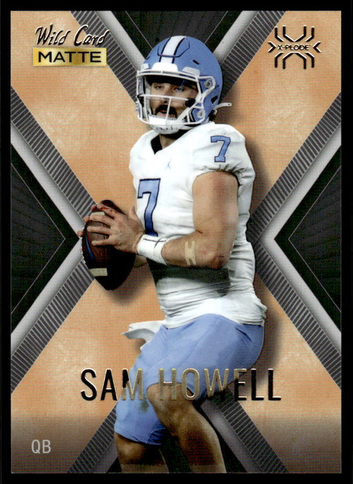 Sam Howell 2022 Wild Card Matte X-Plode Front of Card