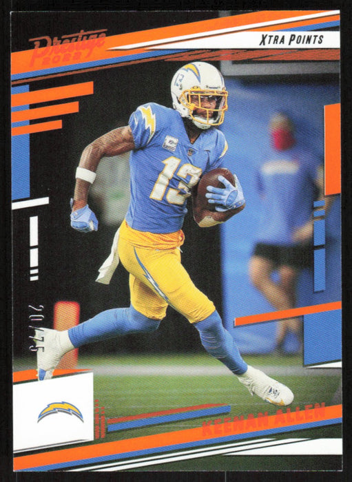 Keenan Allen 2022 Panini Prestige Xtra Points # 154 Orange 20/75 Los Angeles Cha