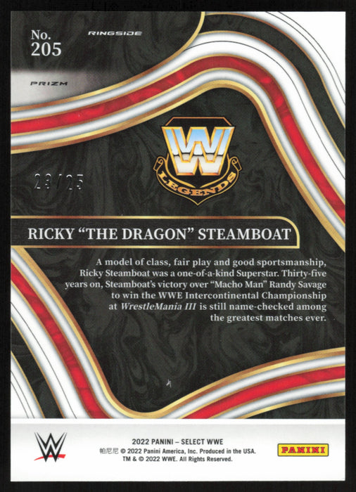 Ricky The Dragon Steamboat 2022 Panini Select WWE # 205 Ringside Tie-Die Prizm 2