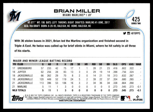 Back of Card