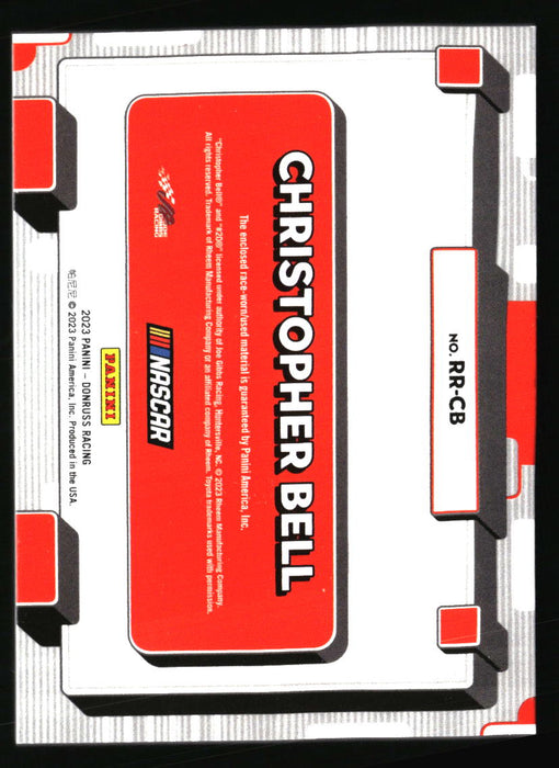 Christopher Bell 2023 Panini Donruss Racing Back of Card