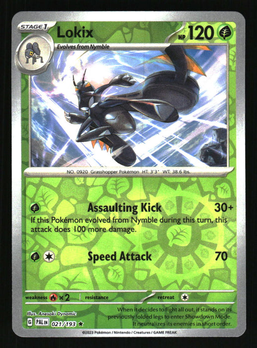 Lokix 2023 Pokemon Paldea Evolved Front of Card