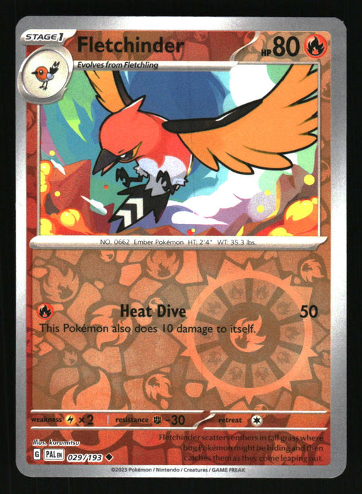 Fletchinder 2023 Pokemon Paldea Evolved Front of Card