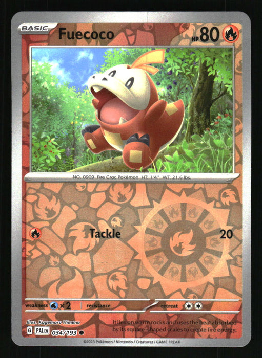 Fuecoco 2023 Pokemon Paldea Evolved Front of Card