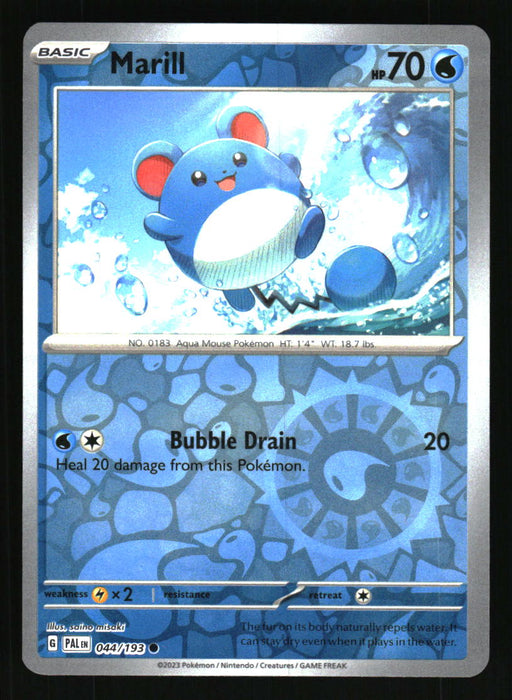 Marill 2023 Pokemon Paldea Evolved Front of Card