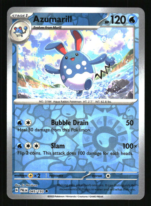 Azumarill 2023 Pokemon Paldea Evolved Front of Card