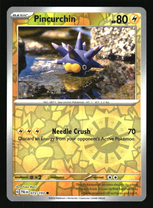 Pincurchin 2023 Pokemon Paldea Evolved Front of Card