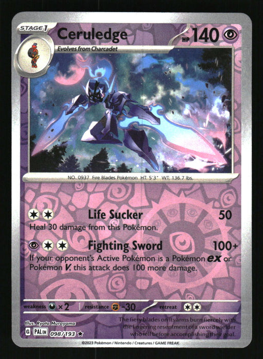 2023 Pokemon Paldea Evolved # 98 Ceruledge Reverse Holo Rare Collectible Craze America 2023 Pokemon Paldea Evolved # 98 Ceruledge Reverse Holo Rare Collectible Craze America