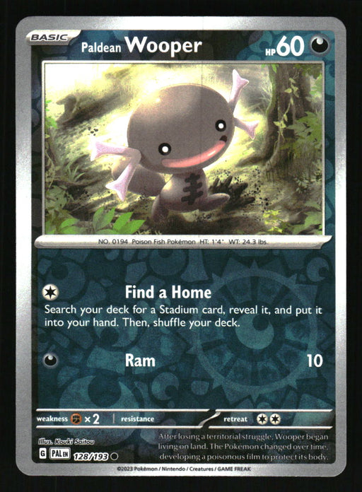 Paldean Wooper 2023 Pokemon Paldea Evolved Front of Card