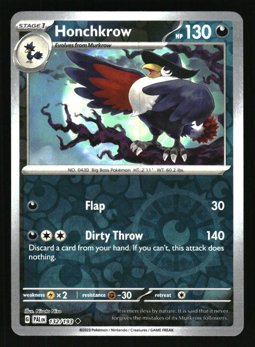 Honchkrow 2023 Pokemon Paldea Evolved Front of Card