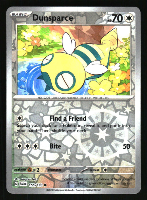 Dunsparce 2023 Pokemon Paldea Evolved Front of Card