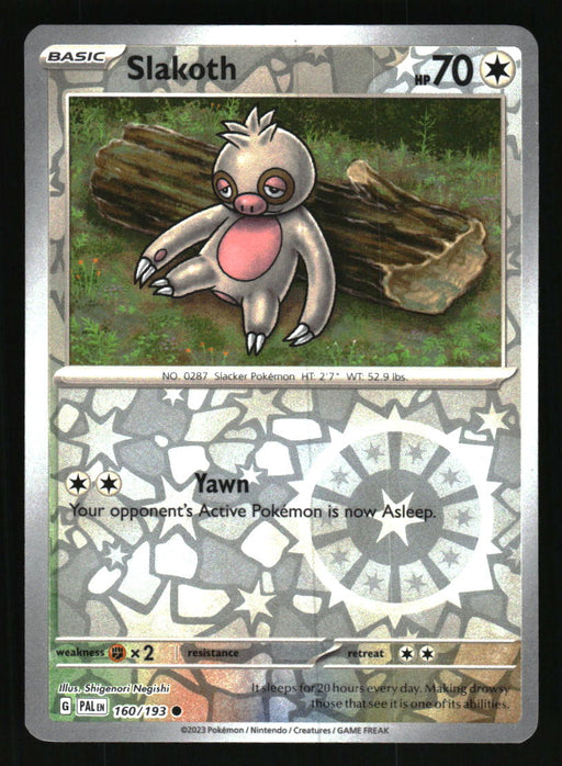 Slakoth 2023 Pokemon Paldea Evolved Front of Card