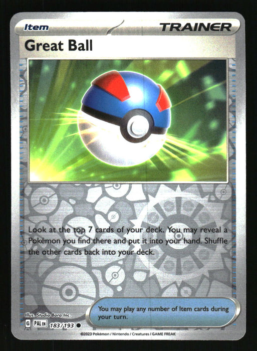 Great Ball 2023 Pokemon Paldea Evolved Front of Card