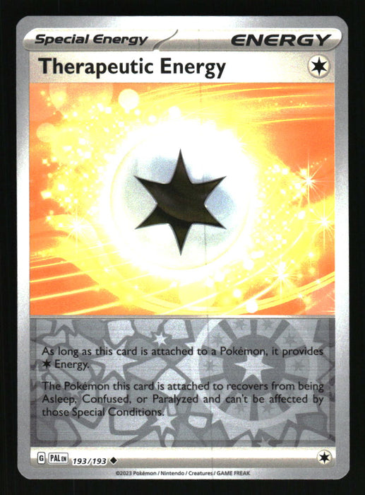 Therapeutic Energy 2023 Pokemon Paldea Evolved Front of Card