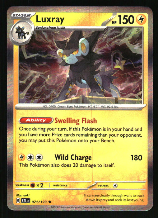 Luxray 2023 Pokemon Paldea Evolved Front of Card