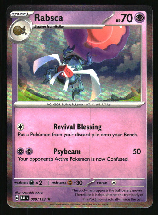 Rabsca 2023 Pokemon Paldea Evolved Front of Card