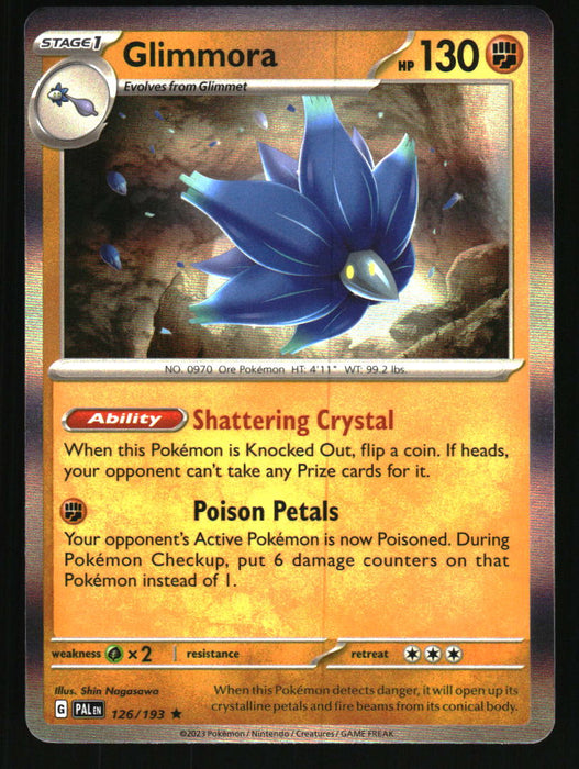 Glimmora 2023 Pokemon Paldea Evolved Front of Card