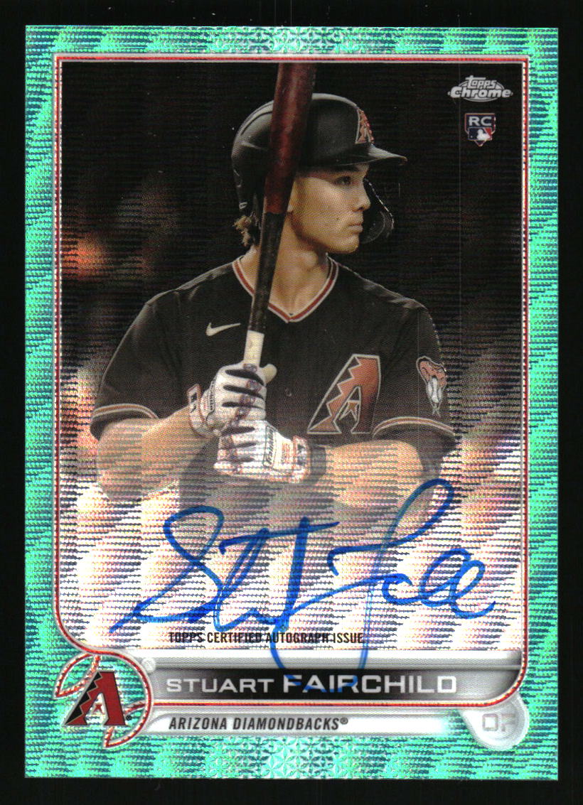 Stuart Fairchild 2022 Topps Aqua Wave Chrome Rookie Card Auto 002/199 #RA-SF