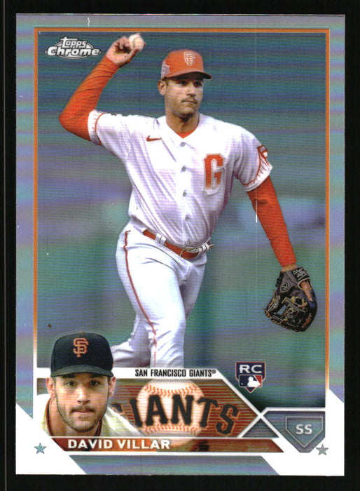 David Villar 2023 Topps Chrome Front of Card