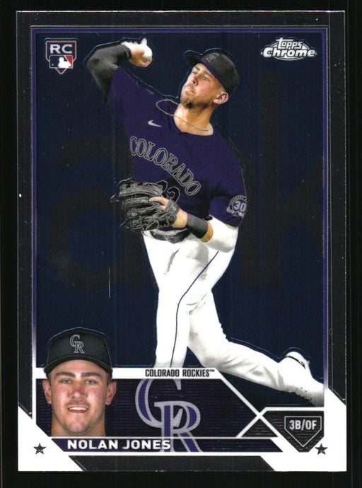 Nolan Jones 2023 Topps Chrome Front of Card