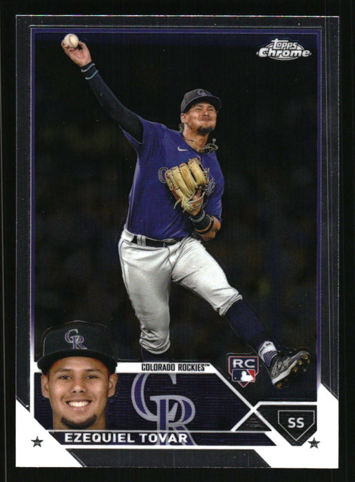 Ezequiel Tovar 2023 Topps Chrome Front of Card