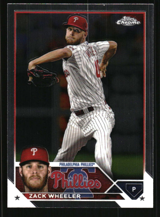 Zack Wheeler 2023 Topps Chrome Front of Card