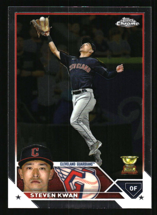 Steven Kwan 2023 Topps Chrome Front of Card