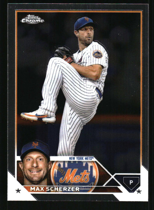 Max Scherzer 2023 Topps Chrome Front of Card