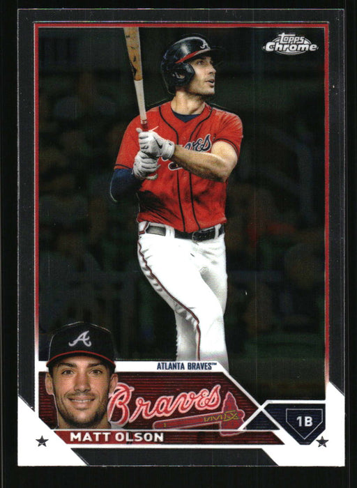 Matt Olson 2023 Topps Chrome Front of Card