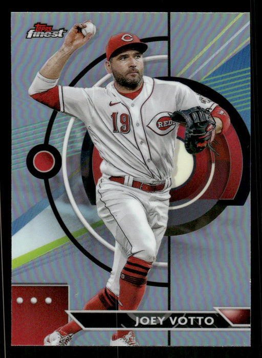 Joey Votto 2023 Topps Finest Refractor Front of Card