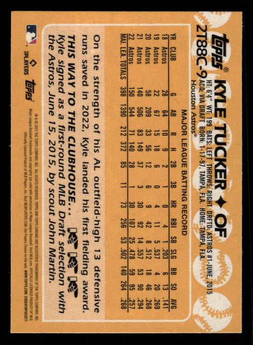 Kyle Tucker 2023 Topps Series 2 Back of Card