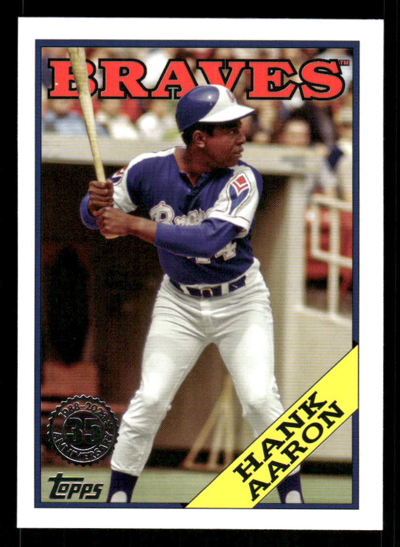 Collectible baseball card - Hank Aaron of Atlanta Braves Stock