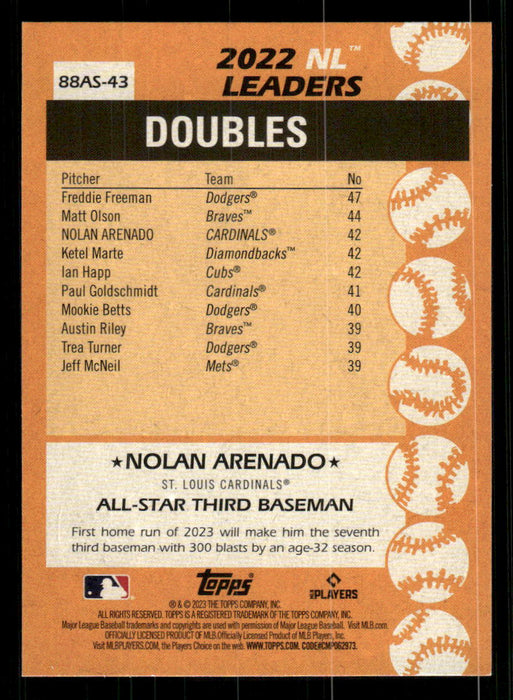 Nolan Arenado 2023 Topps Series 2 Back of Card