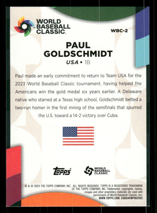 Paul Goldschmidt 2023 Topps Series 2 Back of Card