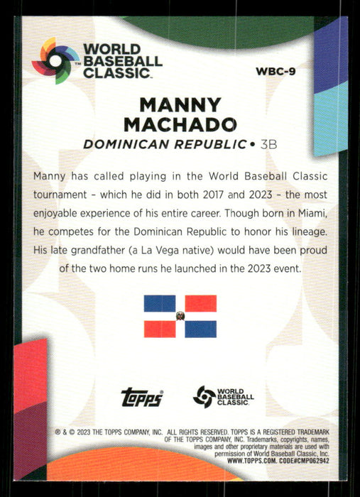 Manny Machado 2023 Topps Series 2 Back of Card