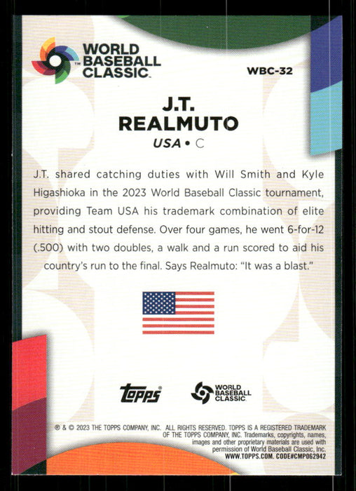 J.T. Realmuto 2023 Topps Series 2 Back of Card