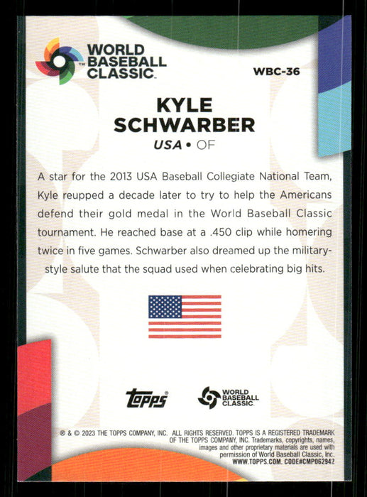 Kyle Schwarber 2023 Topps Series 2 Back of Card