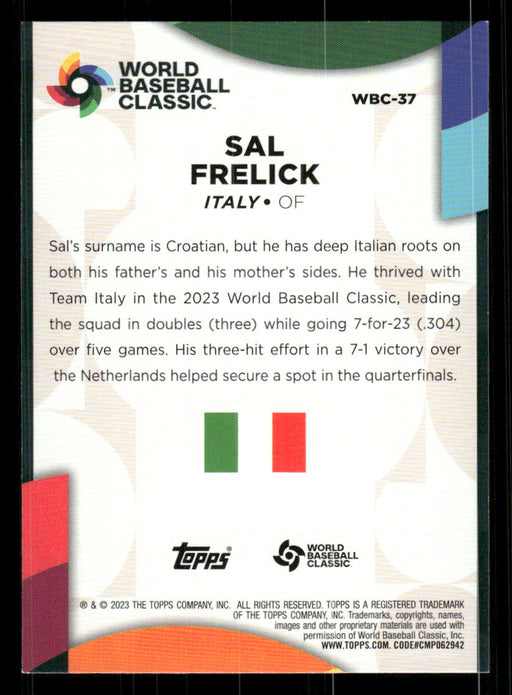 Sal Frelick 2023 Topps Series 2 Back of Card