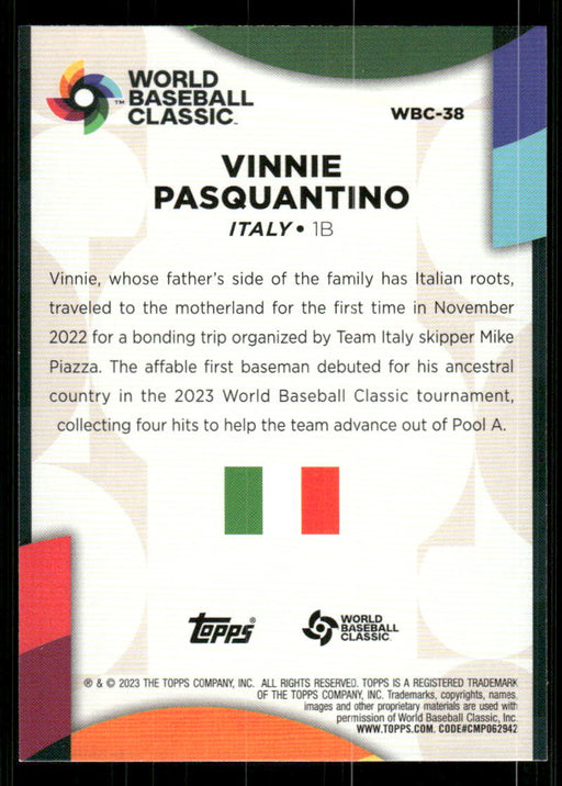 Vinnie Pasquantino 2023 Topps Series 2 Back of Card