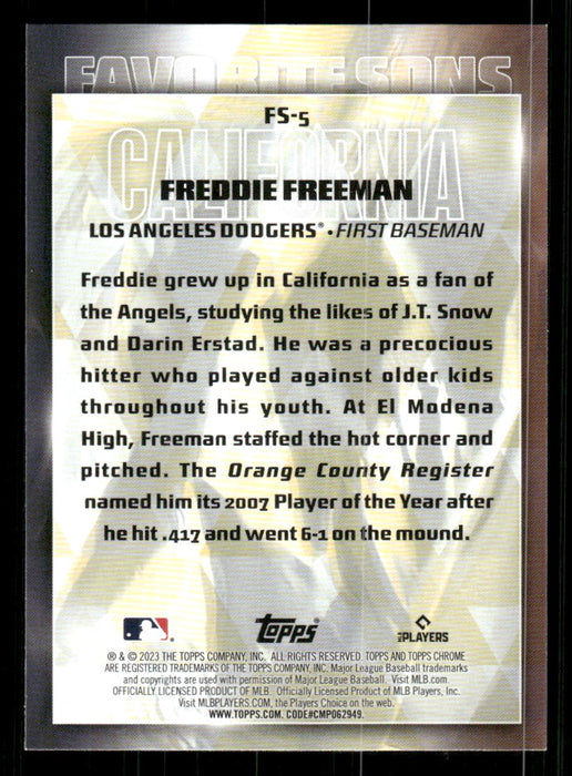 Freddie Freeman 2023 Topps Series 2 Back of Card