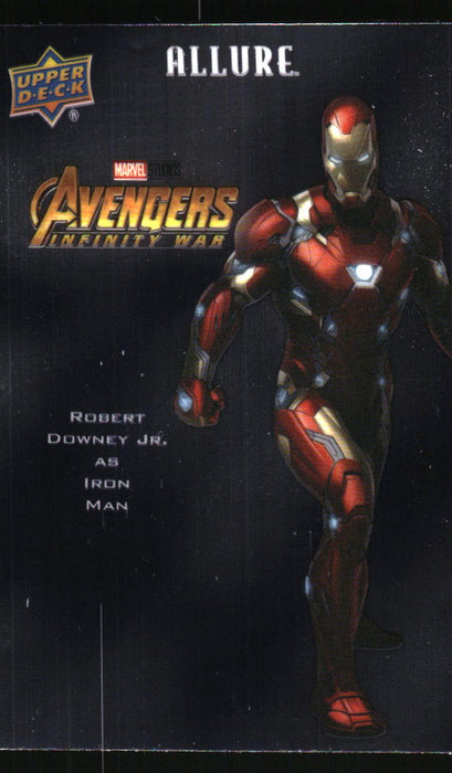 Robert Downey Jr. as Iron Man 2022 Upper Deck Marvel Allure Front of Card