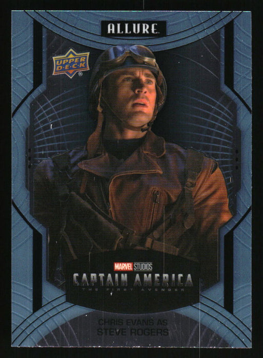 Chris Evans as Captain America 2022 Upper Deck Marvel Allure Front of Card