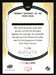 Robert Downey Jr. as Iron Man 2022 Upper Deck Marvel Allure Back of Card