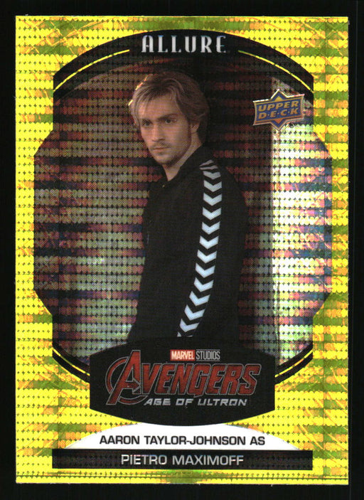 Aaron Taylor-Johnson as Quicksilver 2022 Upper Deck Marvel Allure Front of Card